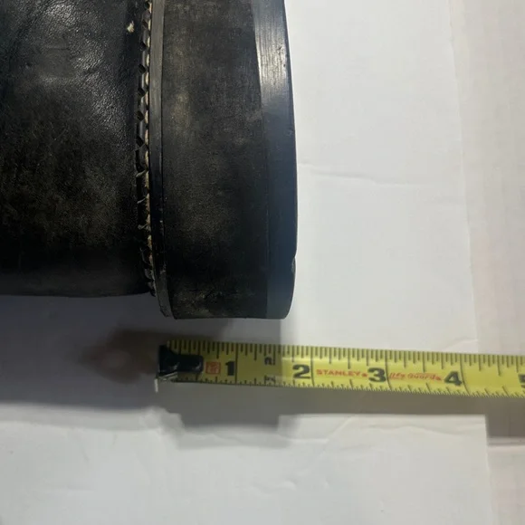 Ariat leather upper Turquoise purple & Black Western Cowboy Boots w pull tabs 9 - Picture 5 of 11